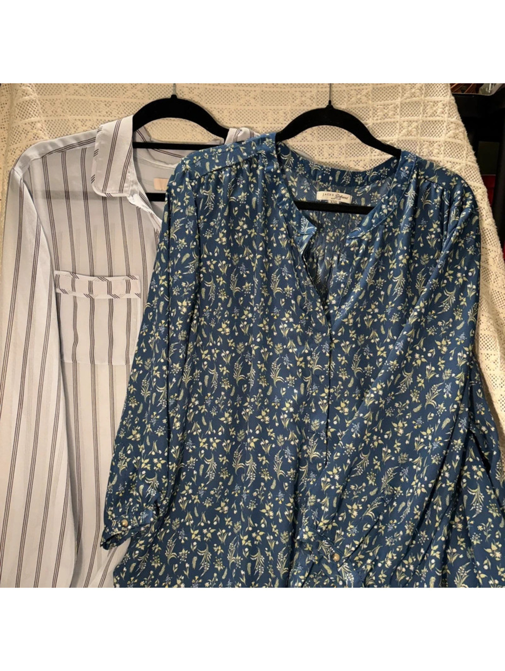 2 Pretty Work Blouses: Loft & Jacks Girlfriend XXL
